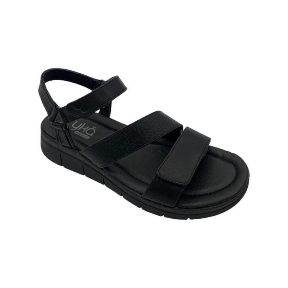 Ryka UltraFlex Adjustable Sandals Elite Black - Medium